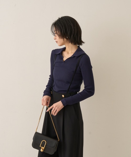 ドゥロワー シルク混 リブニット URBAN RESEARCH ROSSO WOMEN（アーバンリサーチ ロッソ）の「シルク混