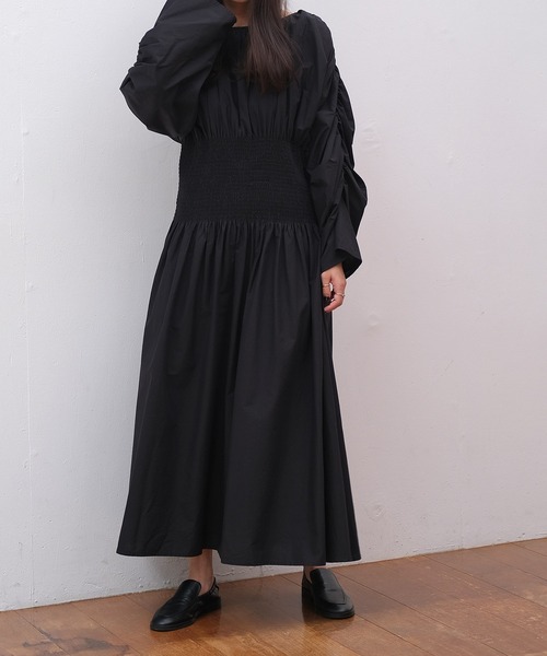 AKTE（アクテ） ワンピース バックリボンギャザードレス : ZOZOTOWN