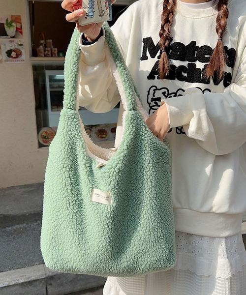 florist トートバッグ 「A4収納・軽量」リバーシブルボア