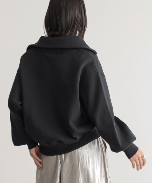 for/c ニット セーター スウェットライクZIPブルゾン