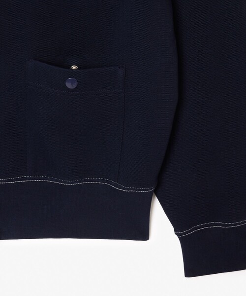 LACOSTE カーディガン スクエアポケットダブルフェイス鹿の子