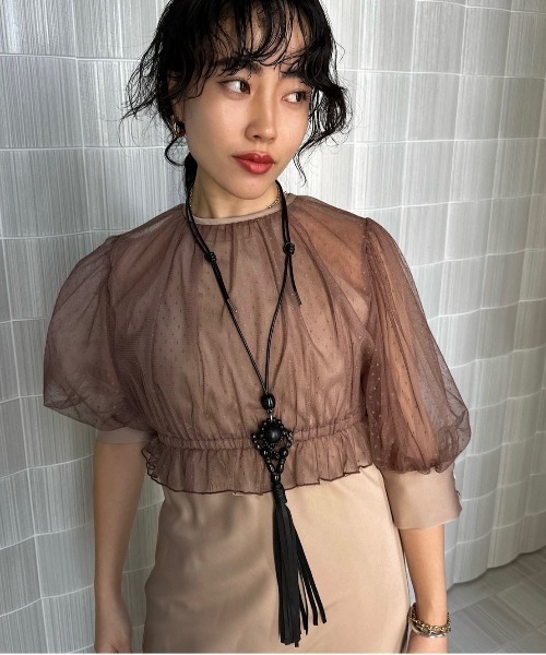 Ameri（アメリ） ドレス DOT TULLE SET FLARE DRESS : ZOZOTOWN Yahoo