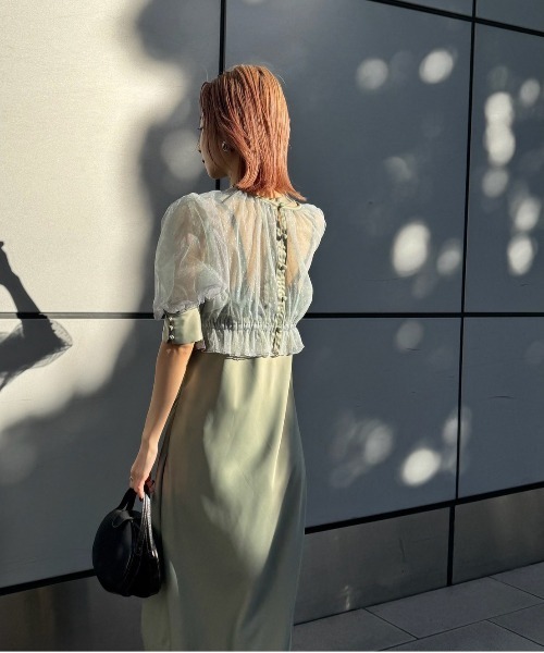 Ameri（アメリ） ドレス DOT TULLE SET FLARE DRESS : ZOZOTOWN Yahoo