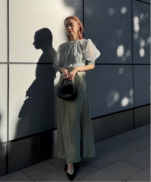 Ameri（アメリ） ドレス DOT TULLE SET FLARE DRESS : ZOZOTOWN Yahoo