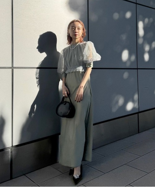 Ameri（アメリ） ドレス DOT TULLE SET FLARE DRESS : ZOZOTOWN Yahoo