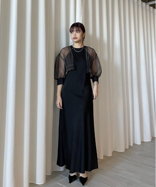 Ameri（アメリ） ドレス DOT TULLE SET FLARE DRESS : ZOZOTOWN Yahoo