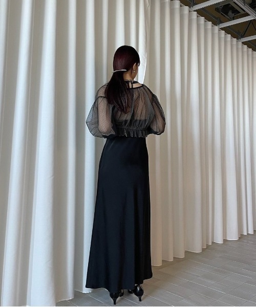 Ameri（アメリ） ドレス DOT TULLE SET FLARE DRESS : ZOZOTOWN Yahoo