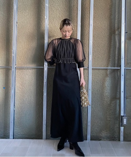 Ameri（アメリ） ドレス DOT TULLE SET FLARE DRESS : ZOZOTOWN Yahoo