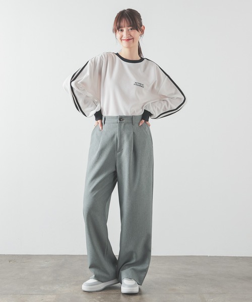 tシャツ 袖ラインワッフルゆるＴ レディース | Honeys | 03