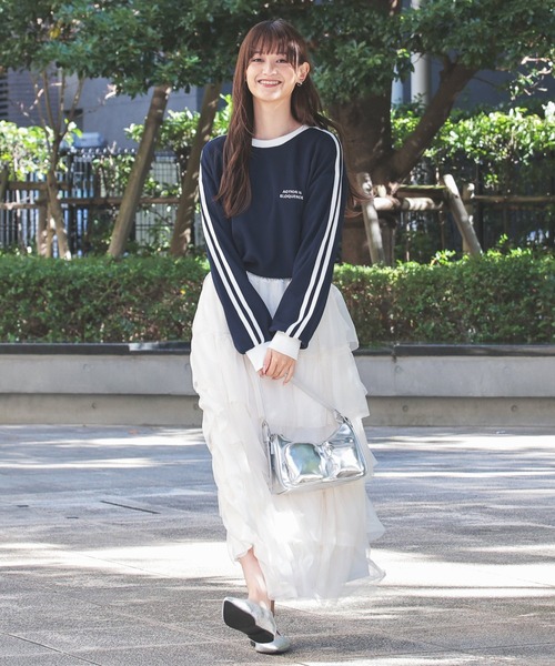tシャツ 袖ラインワッフルゆるＴ レディース | Honeys | 06