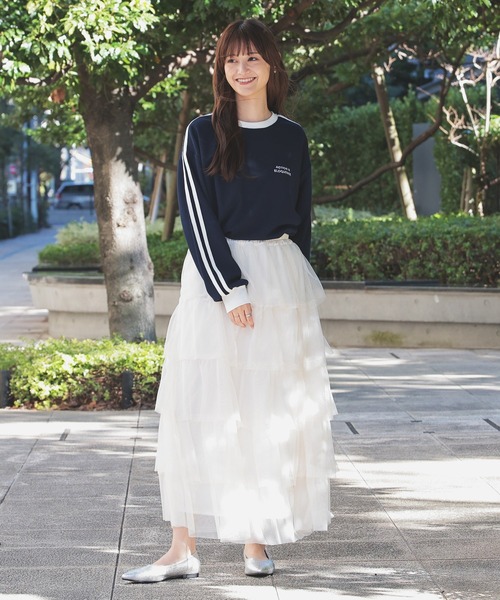 tシャツ 袖ラインワッフルゆるＴ レディース | Honeys | 07