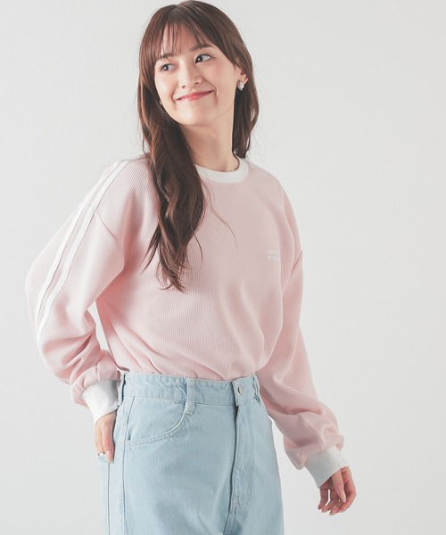 tシャツ 袖ラインワッフルゆるＴ レディース | Honeys | 13