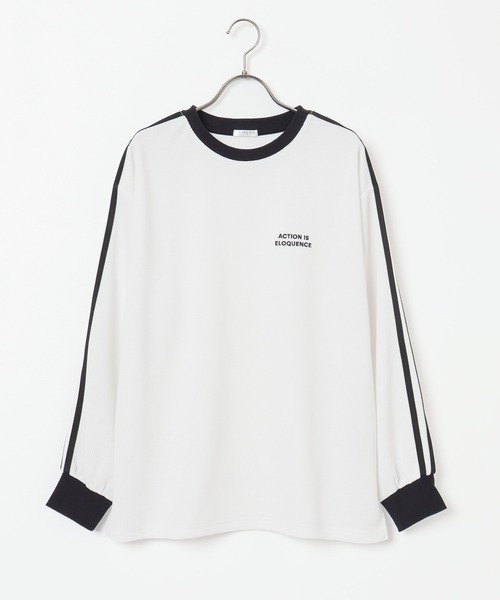 tシャツ 袖ラインワッフルゆるＴ レディース | Honeys | 14