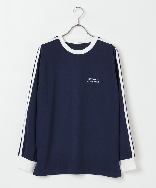 tシャツ 袖ラインワッフルゆるＴ レディース | Honeys | 17