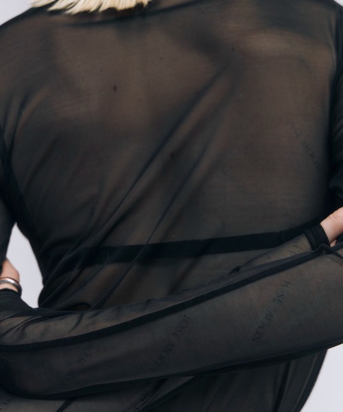 JOSE MOON tシャツ SHEER MONOGRAM TOPS/シアーモノグラム