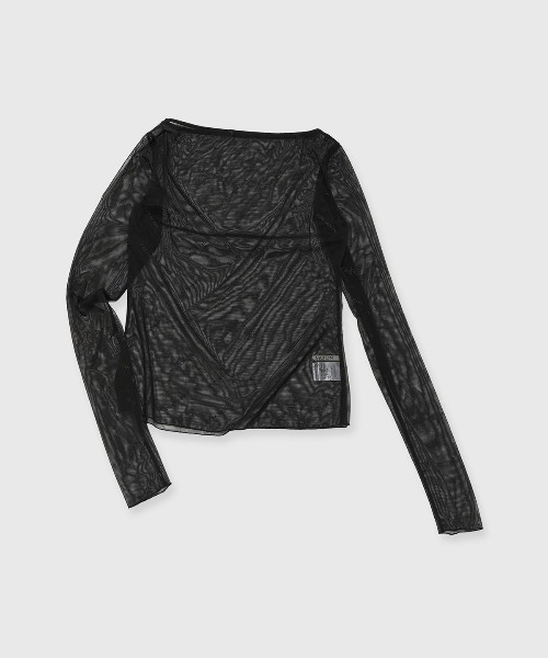 JOSE MOON tシャツ SHEER MONOGRAM TOPS/シアーモノグラム