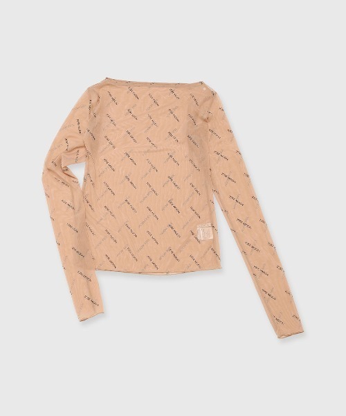 JOSE MOON tシャツ SHEER MONOGRAM TOPS/シアーモノグラム