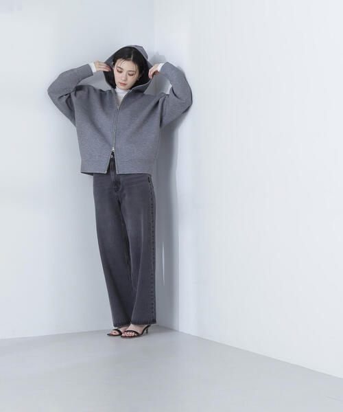 NATURAL BEAUTY BASIC パーカー ダンボールフォルムジップ