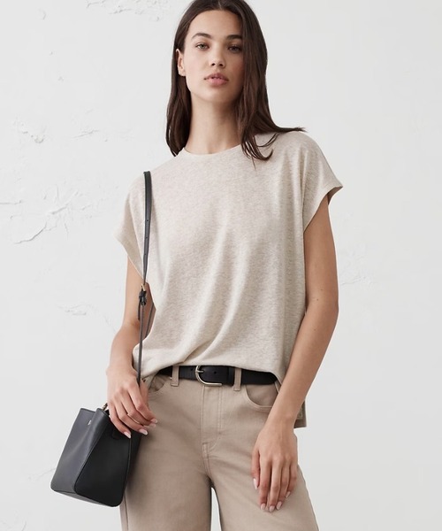 MaxMara LIANA リネンシルクブレンドTシャツ♪ Max Mara MAX MARA マックスマーラ Tシャツ COLIBRI コリブリ