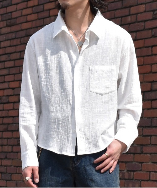 Noen（ノエン） シャツ リネンライクガーゼシャツ メンズ レディース
