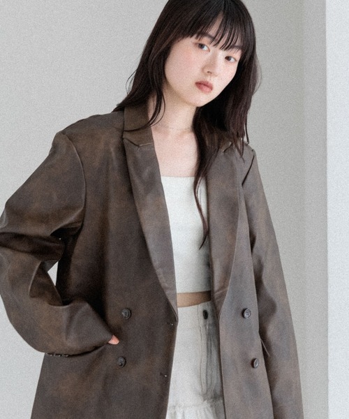 Heather（ヘザー） ジャケット テーラードジャケット 合成皮革