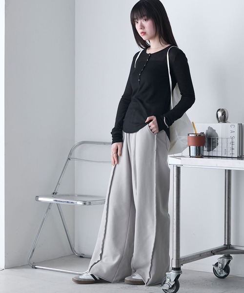 forksy. スウェットパンツ ジャージ 「forksy.」ブリーチ加工