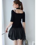 ワンピース バルーンドッキングミニニットワンピースの詳細画像5