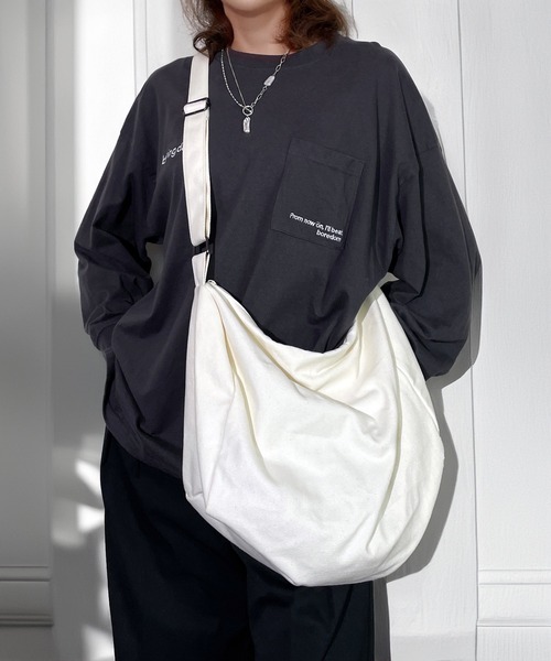 ショルダーバッグ バッグ キャンバス ショルダーバッグ 軽量 撥水 ミニマリスト アジャスターベルト ユニセックス レディース メンズ | Candlestick | 11