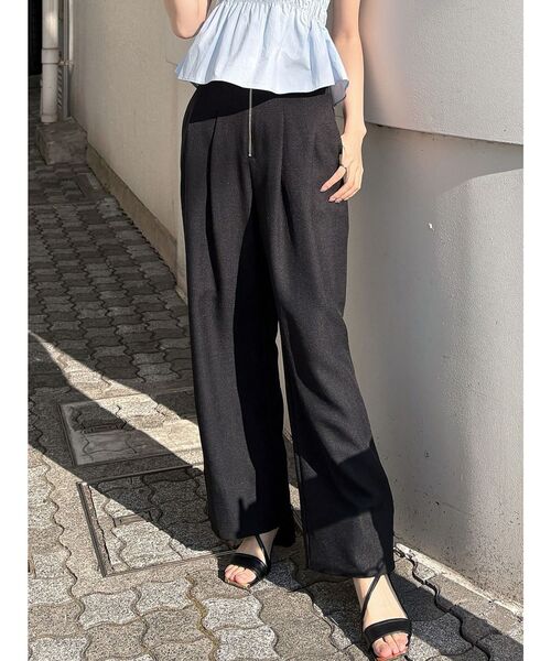 マーキュリーデュオ　ハイウェストプリーツパンツ　新品タグ付き　S セール】ハイウエストプリーツワイドパンツ（その他パンツ
