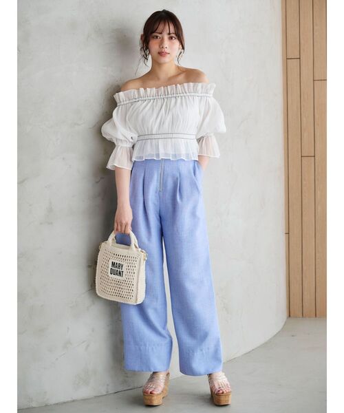MERCURYDUO パンツ ハイウエストコルセットパンツ レディース