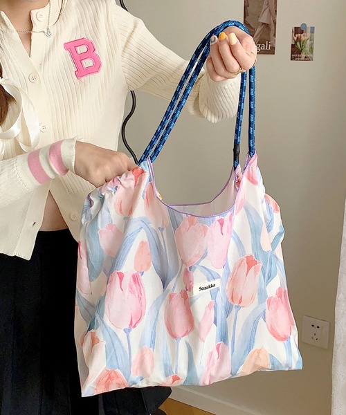 florist（フローリスト） エコバッグ 「大容量・軽い」フラワーリボン