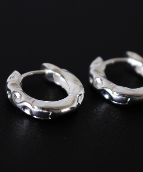 whoseA（フーシー） ピアス 「silver925」TextureHoopPierce
