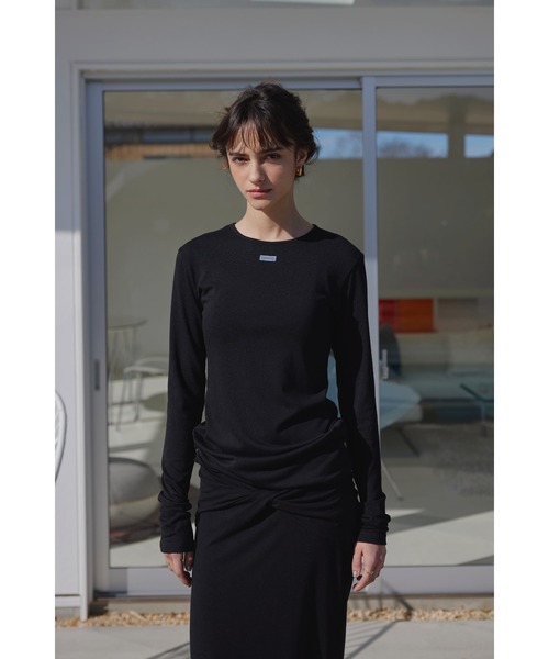 ALEXIA STAM - ALEXA STAM　ロンT　チャコール ALEXIA STAM tシャツ Wellness Crew Neck Long Sleeve Tee