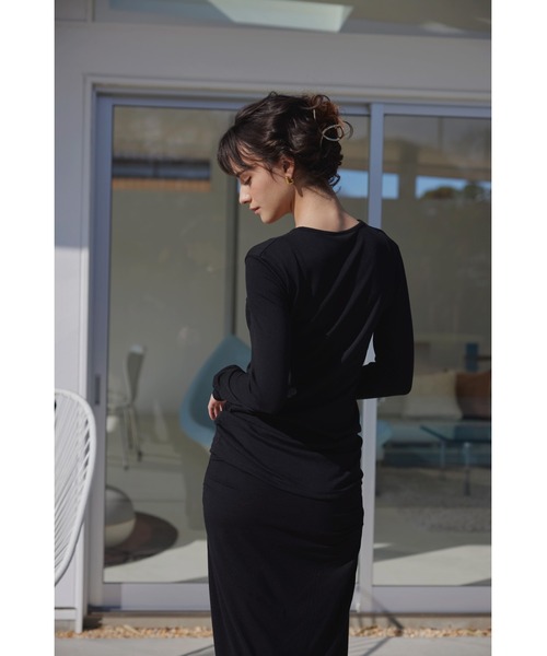 ALEXIA STAM tシャツ Wellness Crew Neck Long Sleeve Tee