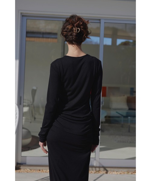 ALEXIA STAM tシャツ Wellness Crew Neck Long Sleeve Tee