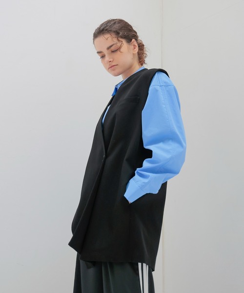 DRESSLAVE（ドレスレイブ） ベスト ジレ side slit asymmetry vest