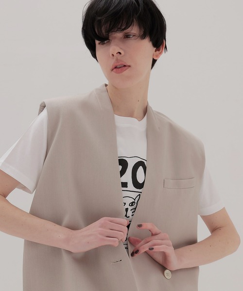 DRESSLAVE（ドレスレイブ） ベスト ジレ side slit asymmetry vest