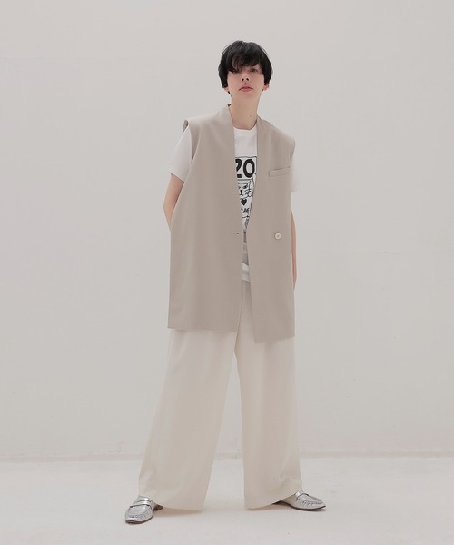 DRESSLAVE（ドレスレイブ） ベスト ジレ side slit asymmetry vest