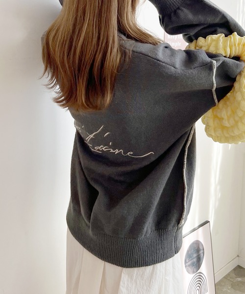 「Futier land」 長袖ニット FREE チャコールグレー レディース_画像9