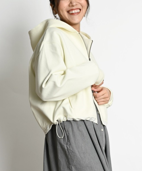 パーカー サカリバダブルZipショートフーディー レディース marai パーカー サカリバダブルZipショートフーディー