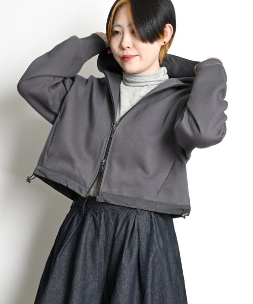 パーカー サカリバダブルZipショートフーディー レディース marai パーカー サカリバダブルZipショートフーディー