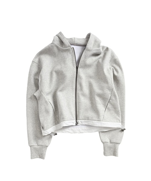 パーカー サカリバダブルZipショートフーディー レディース marai パーカー サカリバダブルZipショートフーディー