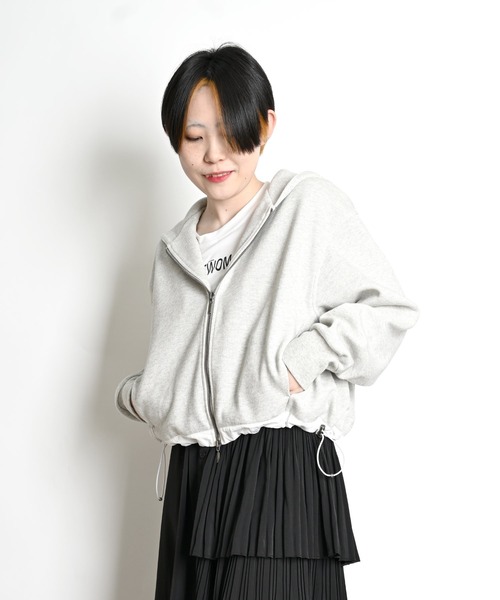 marai パーカー サカリバダブルZipショートフーディー