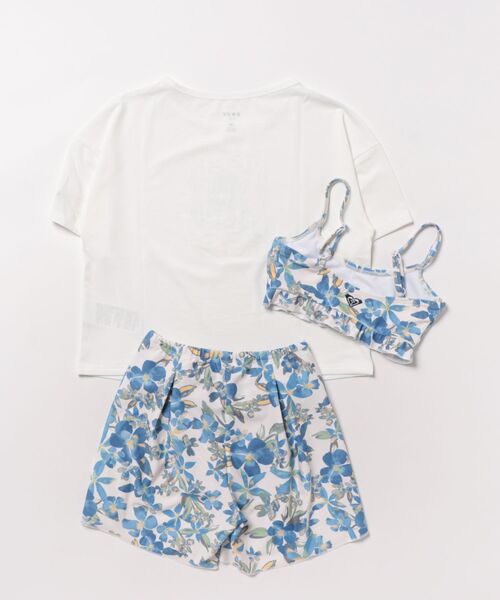 水着 MINI ARTSY FLORAL/ロキシーキッズラッシュTシャツ付き水着3点セット キッズ 子供 女の子の画像
