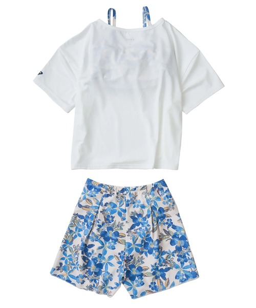 水着 MINI ARTSY FLORAL/ロキシーキッズラッシュTシャツ付き水着3点セット キッズ 子供 女の子の画像