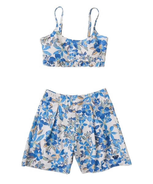 水着 MINI ARTSY FLORAL/ロキシーキッズラッシュTシャツ付き水着3点セット キッズ 子供 女の子の画像