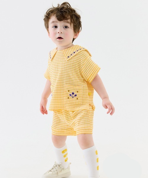 セットアップ　6-7y セットアップ 「セットアップ」ロディチェックトップス＆パンツ