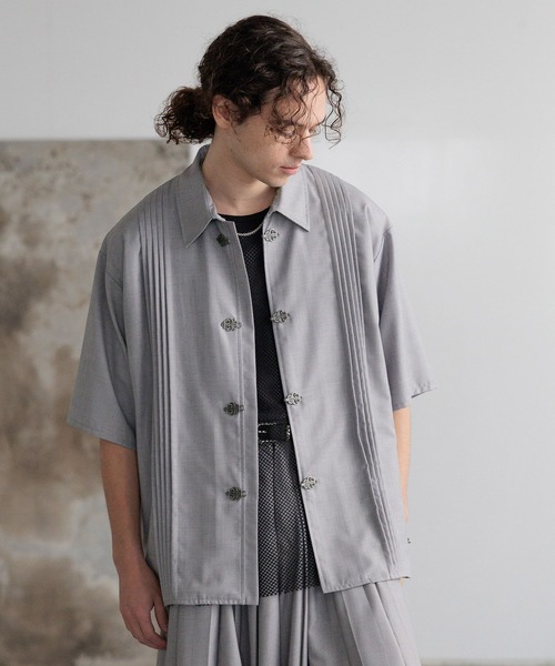 美品✨HARE YOSEプリーツメタルボタンシャツ HARE｜YOSEプリーツメタルボタンシャツ | Rakuten Fashion(楽天