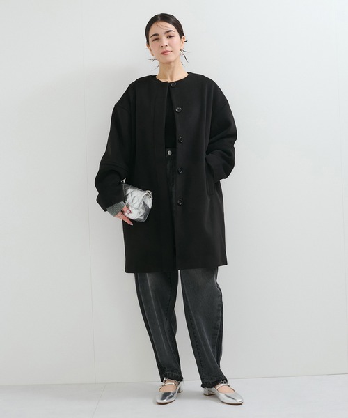 「LE CERCLE par rope'」 ノーカラーコート FREE ホワイト系その他2 レディース_画像2