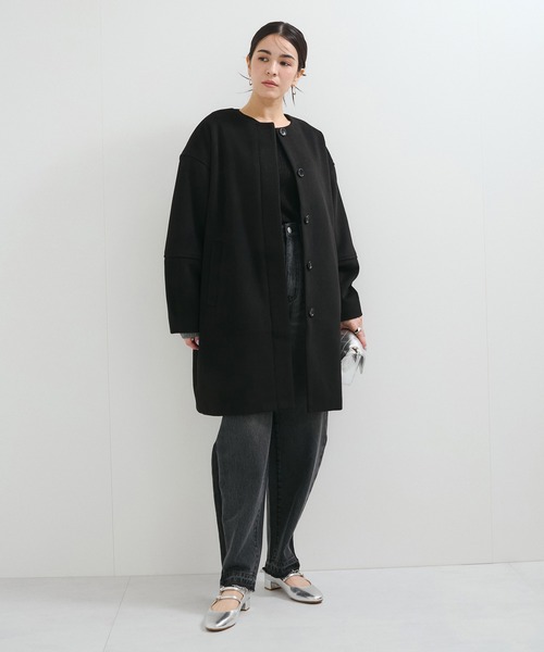 「LE CERCLE par rope'」 ノーカラーコート FREE ホワイト系その他2 レディース_画像3